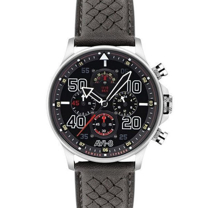 AVI-8 Hawker Typhoon Rb396 Sheila Chronograph Limited Edition musta kellotaulu kvartsi AV-4093-05 miesten kello