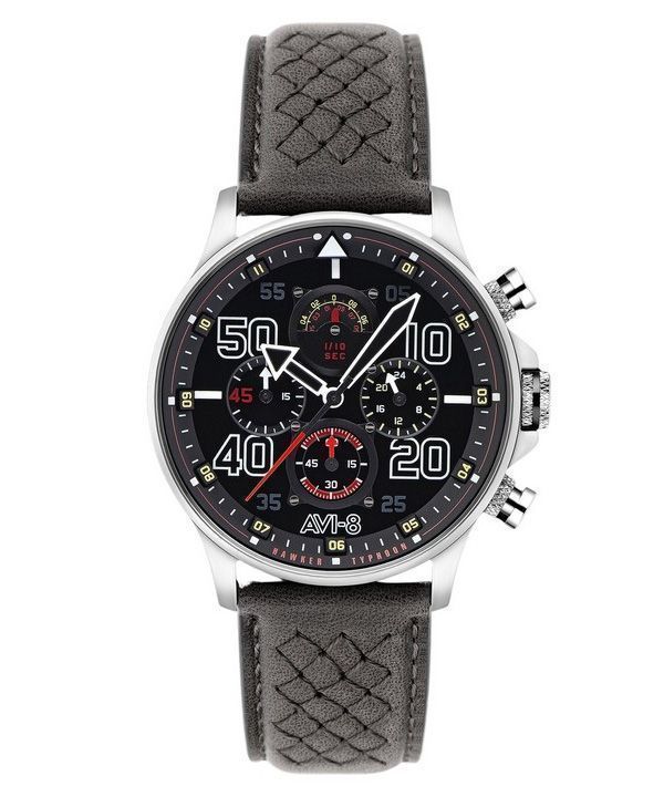 AVI-8 Hawker Typhoon Rb396 Sheila Chronograph Limited Edition musta kellotaulu kvartsi AV-4093-05 miesten kello