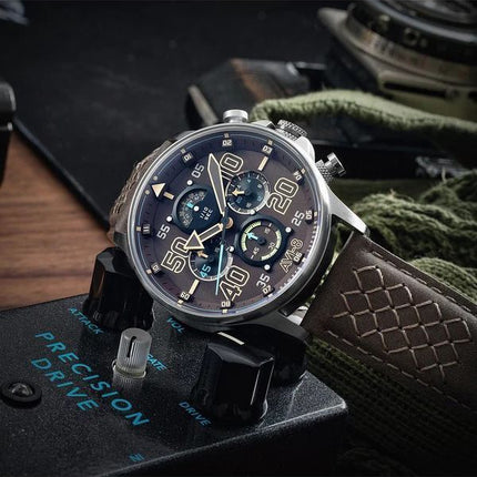 AVI-8 Hawker Typhoon Rb396 Sheila Chronograph Limited Edition Westhampnett Brown Dial Quartz AV-4093-06 miesten kello