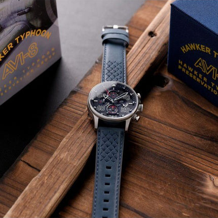 AVI-8 Hawker Typhoon Rb396 Sheila Chronograph Limited Edition Volkel Blue Dial Quartz AV-4093-07 miesten kello