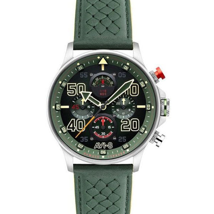 AVI-8 Hawker Typhoon Rb396 Sheila Chronograph Limited Edition Goch Green Dial Quartz AV-4093-08 miesten kello