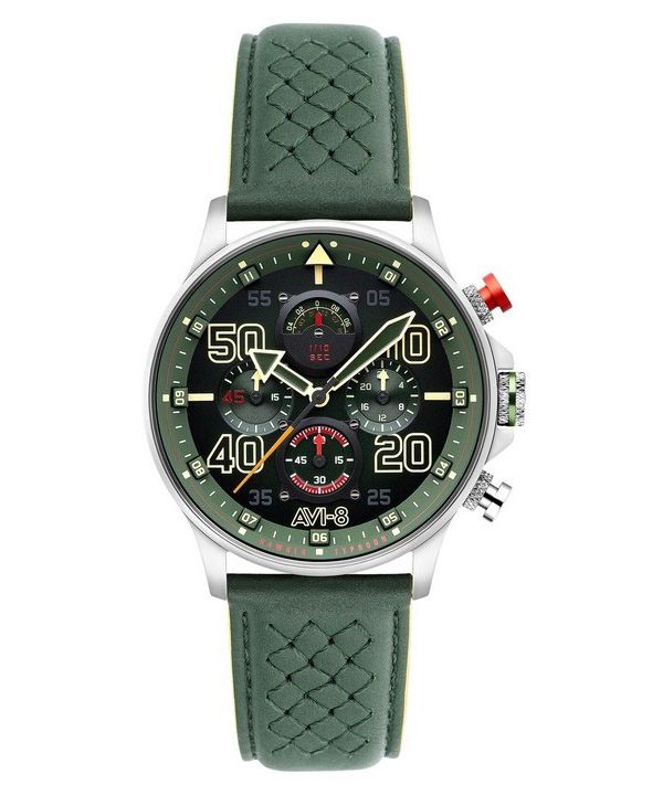 AVI-8 Hawker Typhoon Rb396 Sheila Chronograph Limited Edition Goch Green Dial Quartz AV-4093-08 miesten kello