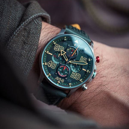 AVI-8 Hawker Typhoon Rb396 Sheila Chronograph Limited Edition Goch Green Dial Quartz AV-4093-08 miesten kello