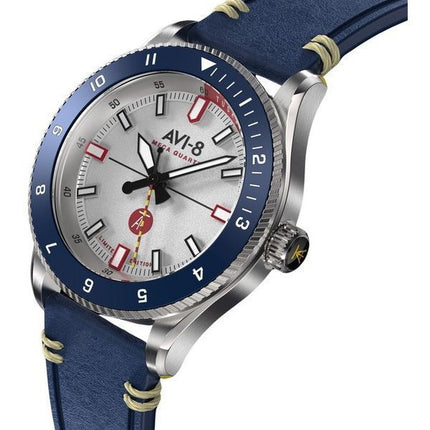 AVI-8 Flyboy Tuskegee Airmen Meca-Quartz Limited Edition Torretto hopeakellokello AV-4103-03 miesten kello lisähihnalla