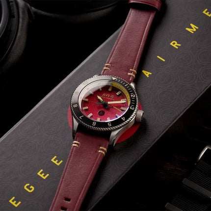 AVI-8 Flyboy Tuskegee Airmen Limited Edition Ramitelli Red Dial Quartz AV-4103-04 Miesten kello lisähihnalla