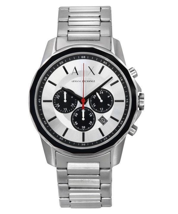 Armani Exchange Chronograph ruostumattomasta teräksestä hopea kellotaulu Quartz AX1742 miesten kello