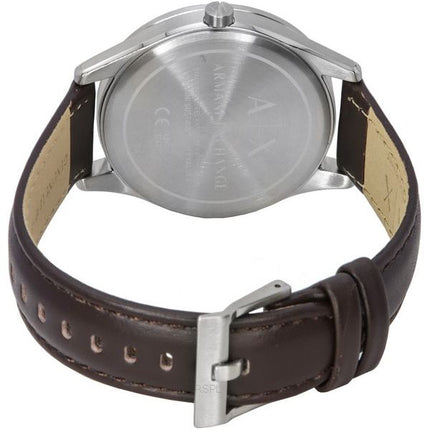 Armani Exchange monitoiminen nahkaranneke, musta kellotaulu Quartz AX1868 miesten kello