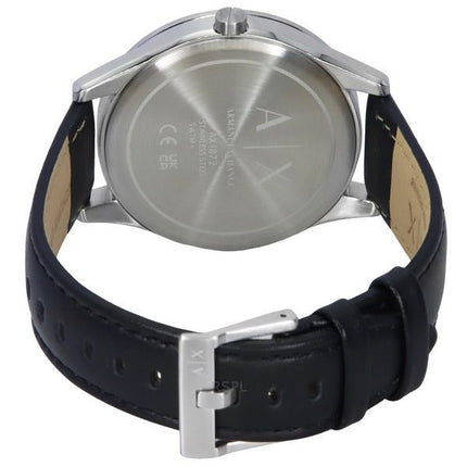 Armani Exchange monitoiminen nahkaranneke, musta kellotaulu Quartz AX1872 miesten kello