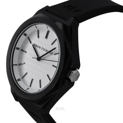 Armani Exchange silikonihihna valkoinen kellotaulu Quartz AX4600 miesten kello