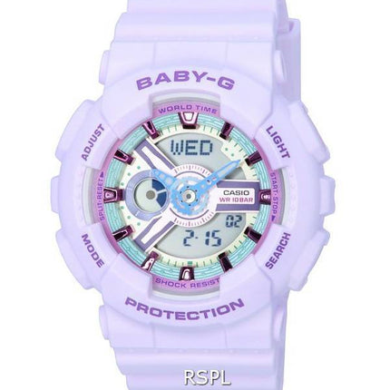 Casio Baby-G Analoginen digitaalinen pastelli ja metallinen kvartsi BA-110XPM-6A BA110XPM-6 100M naisten kello