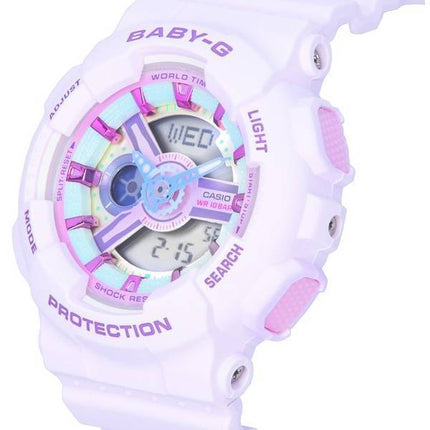 Casio Baby-G Analoginen digitaalinen pastelli ja metallinen kvartsi BA-110XPM-6A BA110XPM-6 100M naisten kello