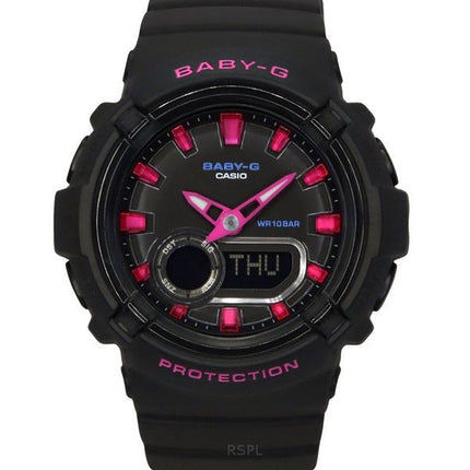 Casio Baby-G analoginen digitaalinen hartsihihna musta kellotaulu kvartsi BGA-280DN-1A 100M naisten kello