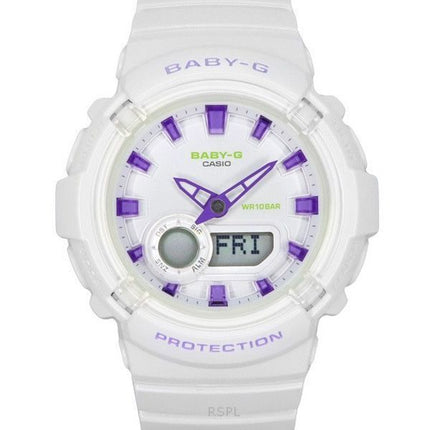 Casio Baby-G analoginen digitaalinen hartsihihna valkoinen kellotaulu kvartsi BGA-280DN-7A 100M naisten kello