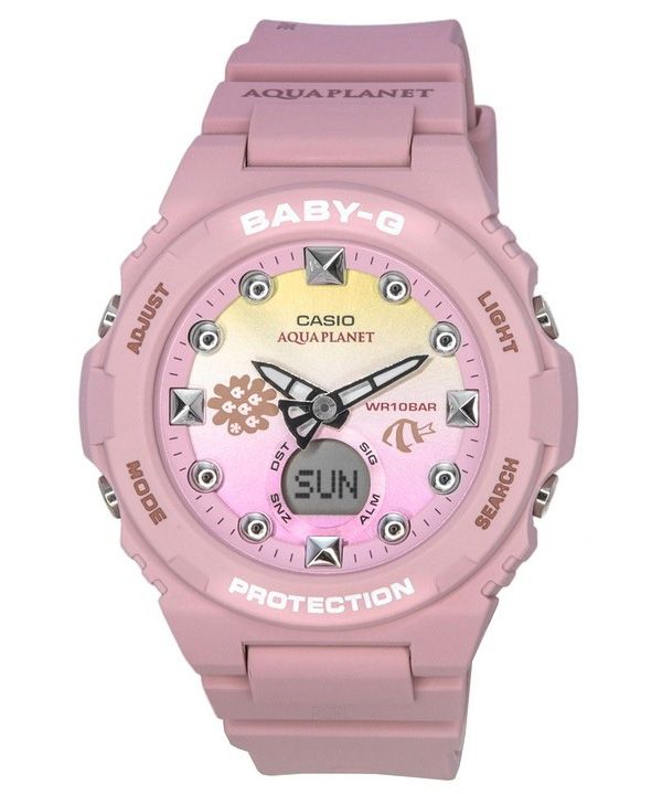 Casio Baby-G Aquaplanet Limited Edition analoginen digitaalinen monivärinen kellotaulu kvartsi BGA-320AQ-4A 100M naisten kello