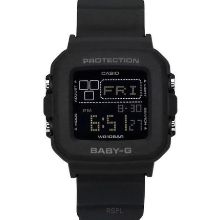 Casio Baby-G digitaalinen hartsihihna, musta kellotaulu kvartsi BGD-10-1 100M naisten kello