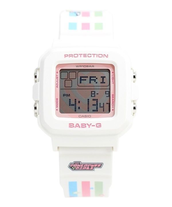 Casio Baby-G Plus The Powerpuff Girls Collaboration digitaalinen kvartsi BGD-10KPP-7 100M naisten kello erityisellä pidikkeellä