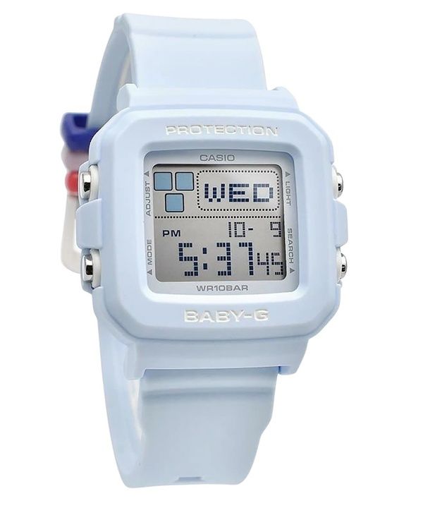 Casio Baby-G Plus digitaalinen vaaleansininen hartsiranneke kvartsi BGD-10L-2 100M naisten kello ylimääräisillä rannekelloilla