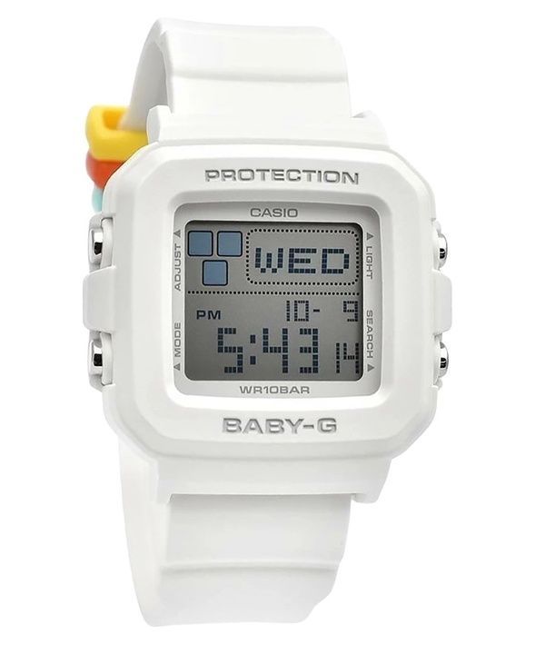 Casio Baby-G Plus digitaalinen valkoinen hartsihihna kvartsi BGD-10L-7 100M naisten kello lisärannekkeilla