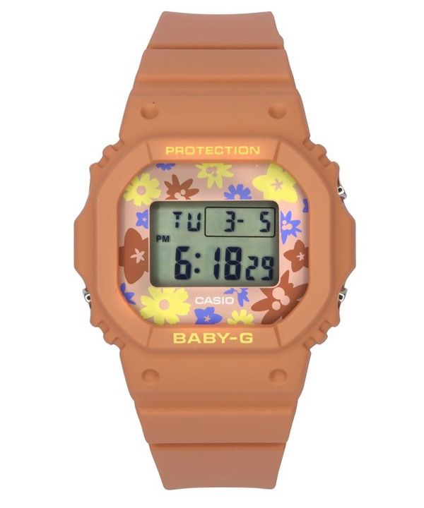 Casio Baby-G Retro Flower Field digitaalinen hartsihihna kvartsi BGD-565RP-4 100M naisten kello