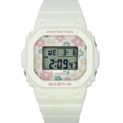 Casio Baby-G Retro Flower Field digitaalinen valkoinen hartsihihna kvartsi BGD-565RP-7 100M naisten kello