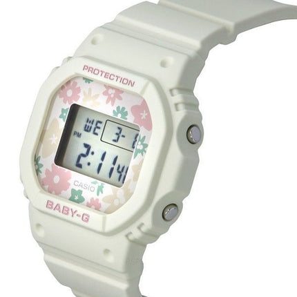 Casio Baby-G Retro Flower Field digitaalinen valkoinen hartsihihna kvartsi BGD-565RP-7 100M naisten kello