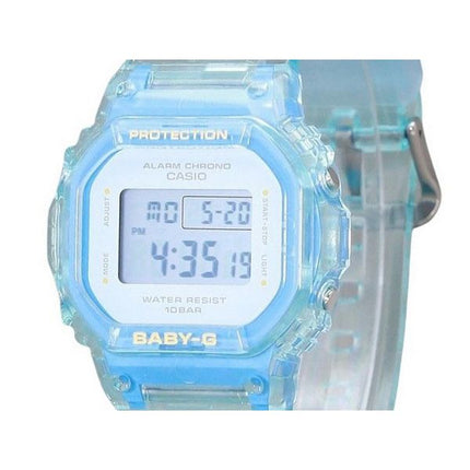 Casio Baby-G Digital Summer Jelly läpinäkyvä vaaleansininen hartsihihna kvartsi BGD-565SJ-2 100M naisten kello