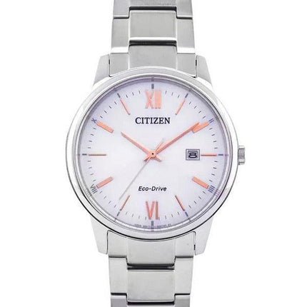 Citizen Eco-Drive ruostumattomasta teräksestä valmistettu hopeakellotaulu BM6978-77A unisex-kello