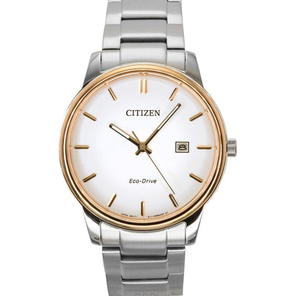 Citizen Eco-Drive ruostumattomasta teräksestä valmistettu valkoinen kellotaulu BM6979-74A miesten kello