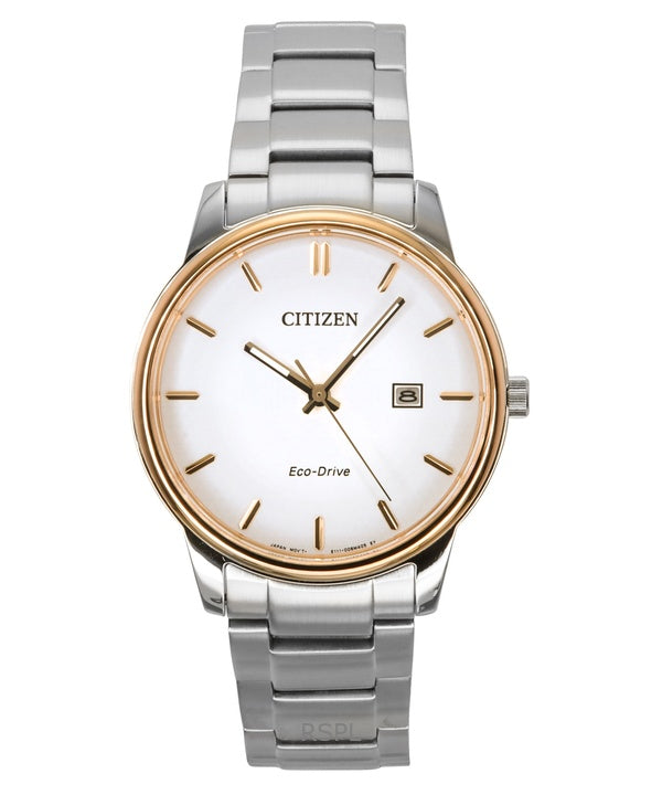 Citizen Eco-Drive ruostumattomasta teräksestä valmistettu valkoinen kellotaulu BM6979-74A miesten kello