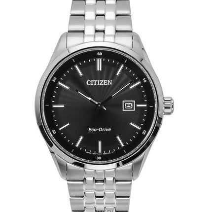 Citizen Eco-Drive ruostumattomasta teräksestä valmistettu musta kellotaulu BM7560-59E 100M miesten kello