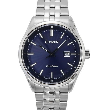 Citizen Eco-Drive ruostumattomasta teräksestä valmistettu sininen kellotaulu BM7560-59L 100M miesten kello