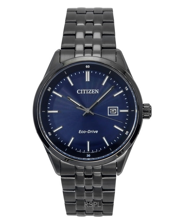 Citizen Eco-Drive ruostumattomasta teräksestä valmistettu sininen kellotaulu BM7567-50L 100M miesten kello