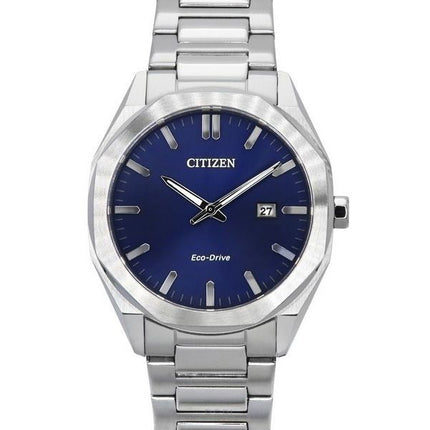 Citizen Eco-Drive ruostumattomasta teräksestä valmistettu tummansininen kellotaulu BM7600-81L 100M miesten kello