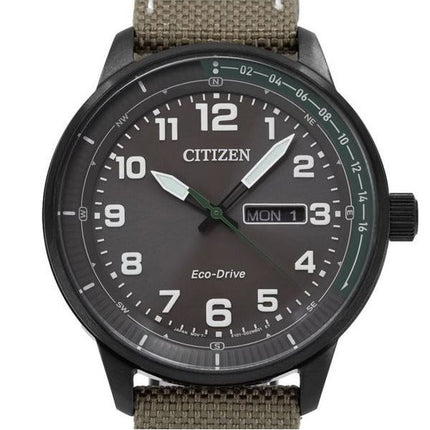 Citizen Eco-Drive nailonhihna ruskea kellotaulu BM8595-16H 100M miesten kello