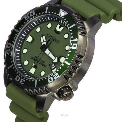 Citizen Promaster Marine Eco-Drive Green Dial Diver's BN0157-11X 200M miesten kello