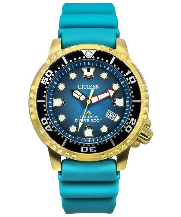 Citizen Promaster sukelluspolyuretaanihihna turkoosi kellotaulu Eco-Drive Diver's BN0162-02X 200 m miesten kello