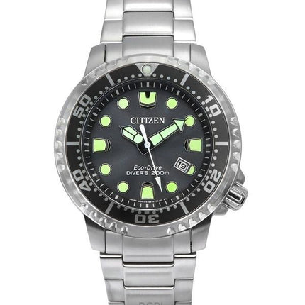 Citizen Promaster Dive Eco-Drive ruostumattomasta teräksestä valmistettu harmaa kellotaulu Diver&#39,s BN0167-50H 200M miesten k