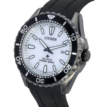 Citizen Promaster merikumihihna valkoinen kellotaulu Eco-Drive Diver's BN0197-08A 200M miesten kello