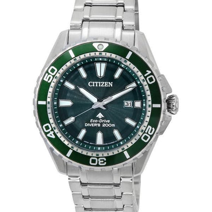 Citizen Promaster Marine Green Dial Eco-Drive Diver&#39,s BN0199-53X 200M miesten kello