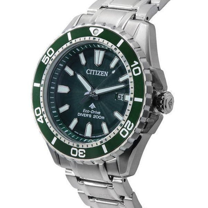 Citizen Promaster Marine Green Dial Eco-Drive Diver&#39,s BN0199-53X 200M miesten kello