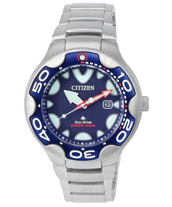 Citizen Promaster Dive Eco-Drive ruostumattomasta teräksestä valmistettu sininen kellotaulu Diver's BN0231-52L 200M miesten