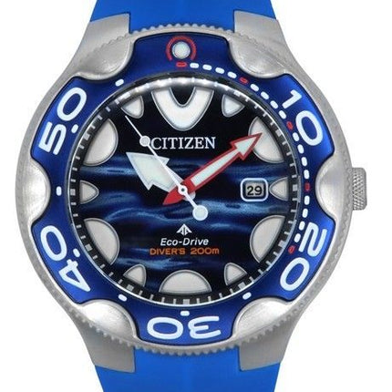 Citizen Promaster PU-hihna sininen kellotaulu Eco-Drive Dive's BN0238-02L 200M miesten kello