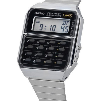 Casio Vintage digitaalinen laskin ruostumattomasta teräksestä valmistettu kvartsi CA-500WE-1A miesten kello