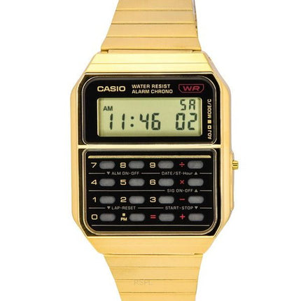 Casio Vintage digitaalinen laskin kultasävyinen ruostumaton teräskvartsi CA-500WEG-1A miesten kello