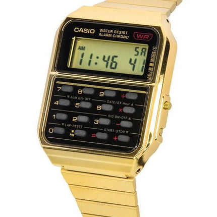 Casio Vintage digitaalinen laskin kultasävyinen ruostumaton teräskvartsi CA-500WEG-1A miesten kello