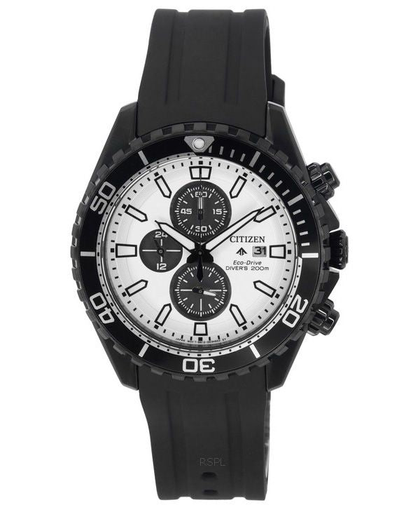 Citizen Promaster Marine Eco-Drive Chronograph White Dial Diver's CA0825-05A 200M miesten kello