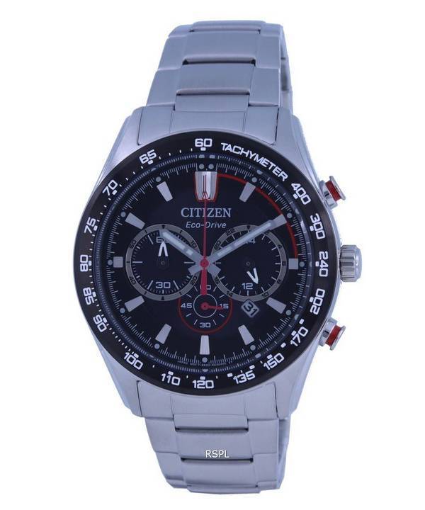 Citizen Aviator Chronograph Black Dial Eco-Drive CA4484-88E 100M miesten kello