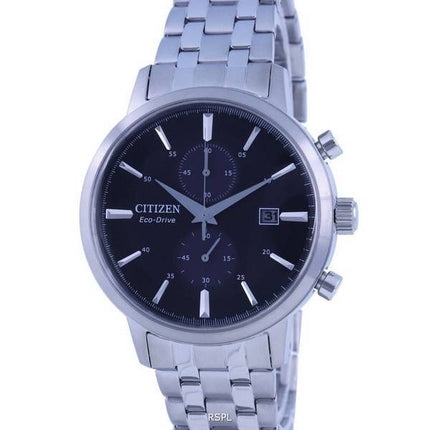 Citizen Classic Chronograph musta kellotaulu ruostumaton teräs Eco-Drive CA7060-88E miesten kello