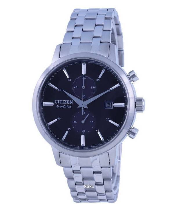 Citizen Classic Chronograph musta kellotaulu ruostumaton teräs Eco-Drive CA7060-88E miesten kello