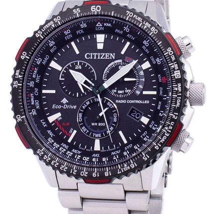 Kansalaisten Promaster Eco-aseman Radio-ohjattavat Chronograph 200M CB5001 57E miesten katsella